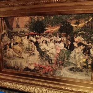 Elegant Gold Framed Painting By Famous French Artistthe  Pierre-Georges Jeanniot